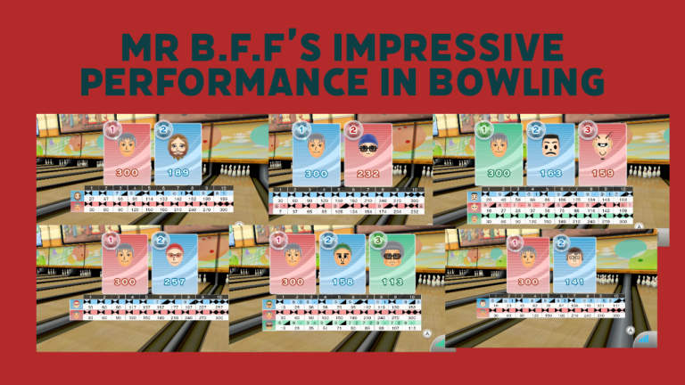Mr B.F.F.'s Impressive Performances in his Online Bowling Games