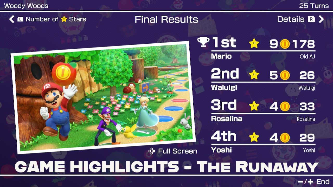 Mario Party Superstars Results Image