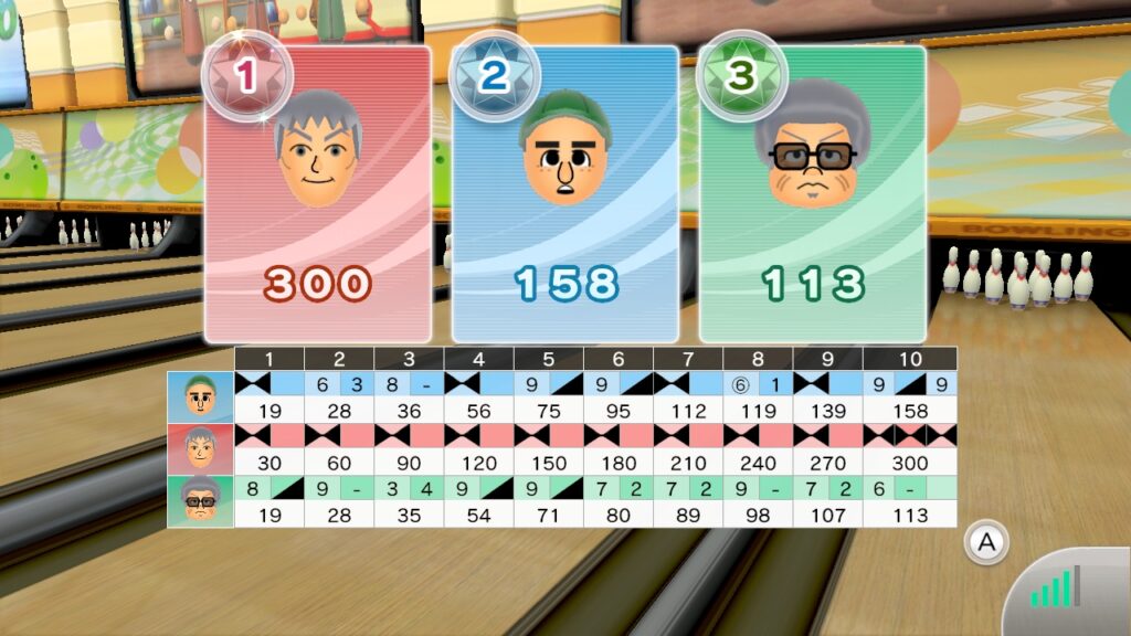 Online Bowling Games with Three Players